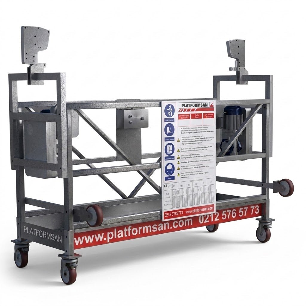 Platformsan Elektrikli asma iskele CE Sertifikalı (Yenilenmiş) - Cephe Platformu