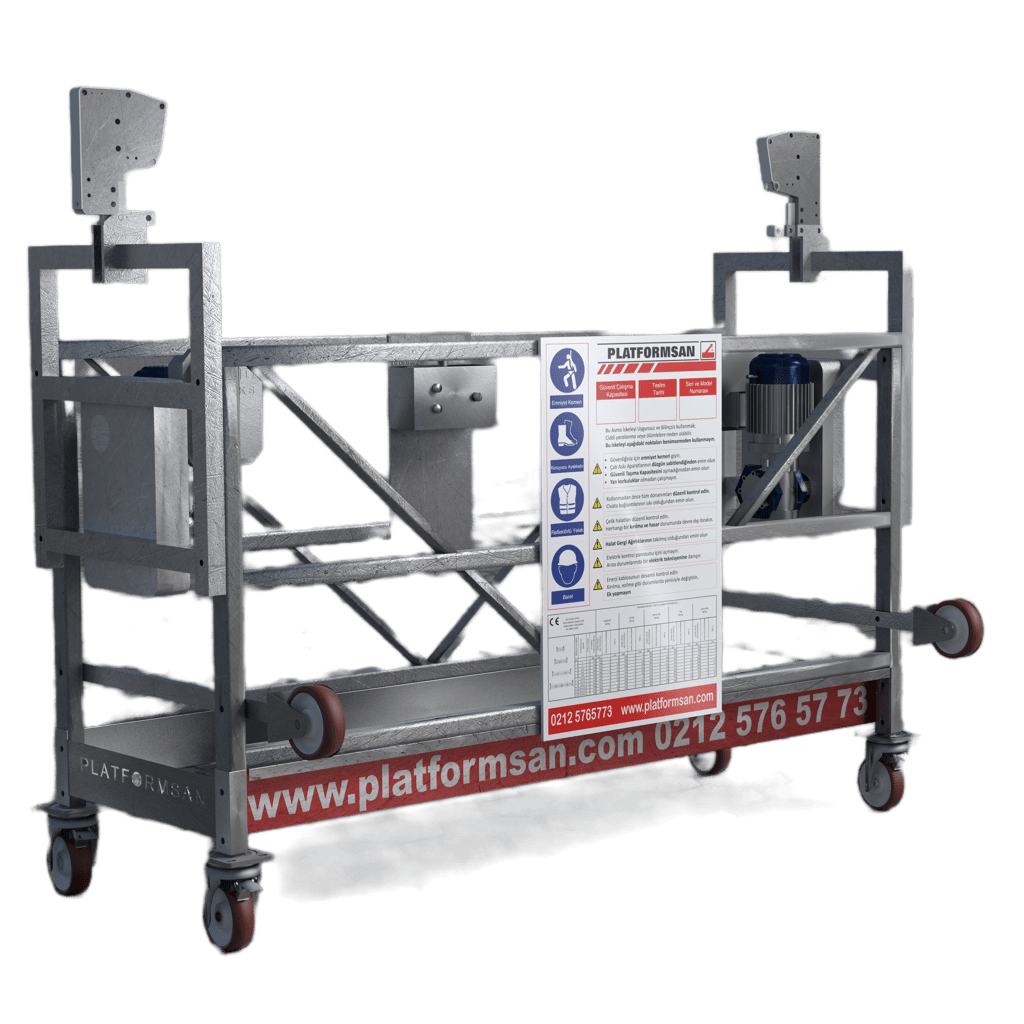 Platformsan Elektrikli asma iskele CE Sertifikalı (Yenilenmiş) - Cephe Platformu